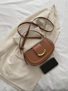 金屬裝飾流浪包 - 棕色 - 查看 4