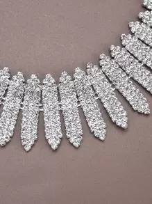 3 piezas Set joya con diseño de diamante de imitación