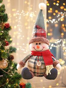 1pc Christmas Snowman Design Decoration - Multicolor - View 2