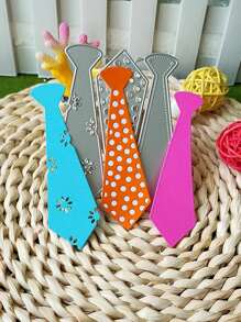 1pc Tie Design Cutting Die - Silver - View 1