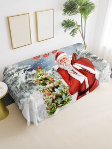 1pc Christmas Pattern Printed Sofa Cover/throw - Multicolor - View 6