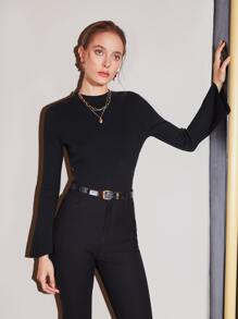 MOTF PREMIUM WOOL-MIX GUIPURE LACE JUMPER - Black - View 5