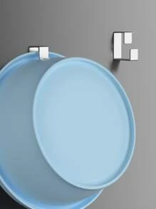 1pc Stainless Steel Washbasin Storage Rack - Grey - View 3