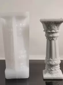 1入組羅馬柱形狀DIY矽膠模具 - 白色 - 查看 1