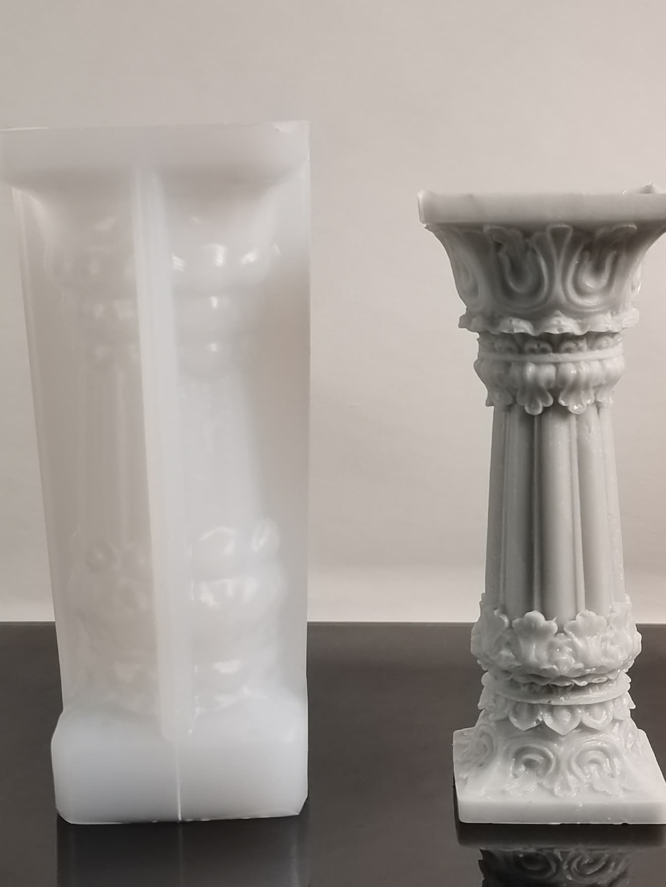 1入組羅馬柱形狀DIY矽膠模具 - 白色 - 查看 1