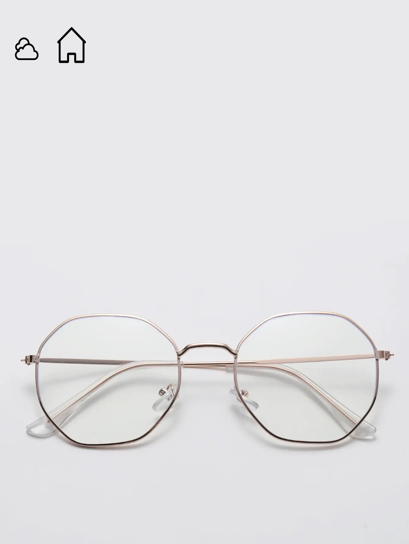 Vintage Geometric Photochromic Fashion Glasses - Metal Frame, Classic Design For Outdoor, Travel, Beach, Casual Wear, Driving, Computer/Gaming/TV/Phone Use, Reduce Eye Fatigue, Light, Fashion Clear Lens Eyeglasses Frame - Black - View 2