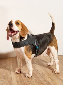 1 dây nịt vật liệu phản quang thiết kế đặc biệt không kéo cho thú cưng - màu đen - Xem 2