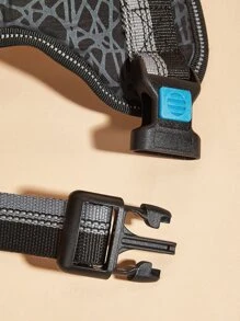 1 dây nịt vật liệu phản quang thiết kế đặc biệt không kéo cho thú cưng - màu đen - Xem 6