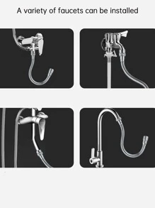 1 pieza Extensor de grifo de acero inoxidable - Plateado - Ver 3