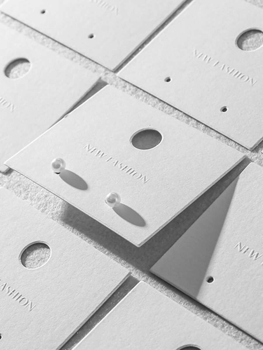 50pcs Solid Jewelry Storage Rack - White - View 1