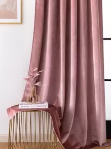 Cortina opaca panel única unicolor - Rosa - Ver 2