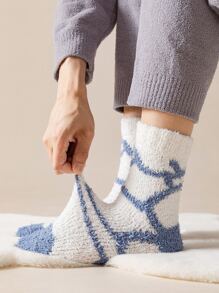 Men Graphic Crew Socks - White - View 3