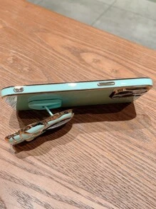 Plating Phone Case With Astronaut Stand-Out Phone Grip - Cadet Blue - View 5