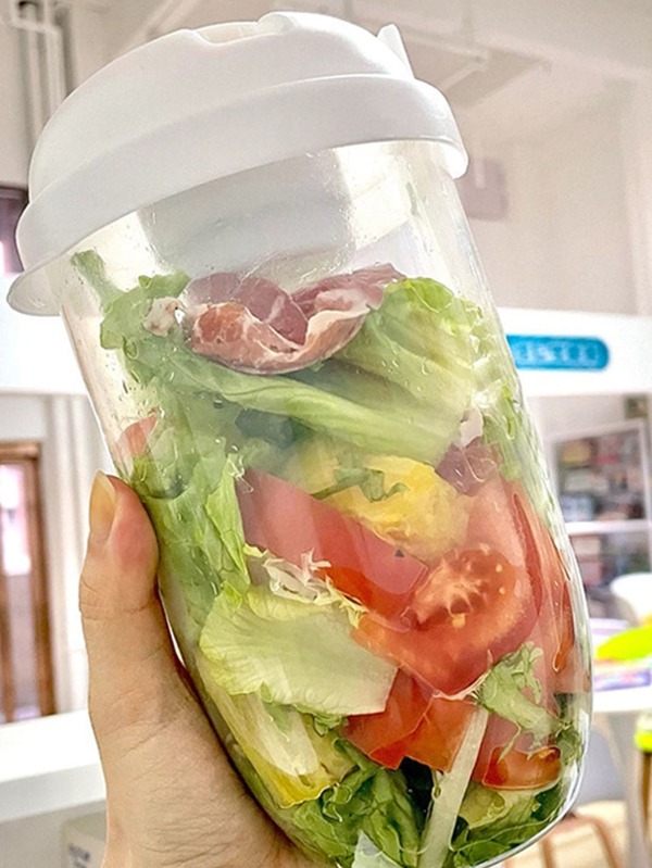 1 pieza taza de ensalada fresca, taza de coctelera de comida de