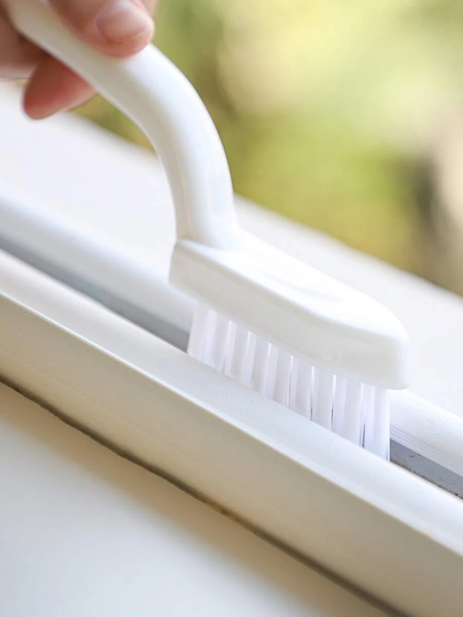 1pc Solid Gap Cleaning Brush - White - View 1