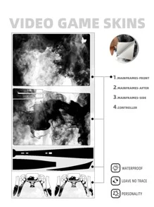 墨水圖案貼紙適用於SNOY PS5 - 彩色 - 查看 4
