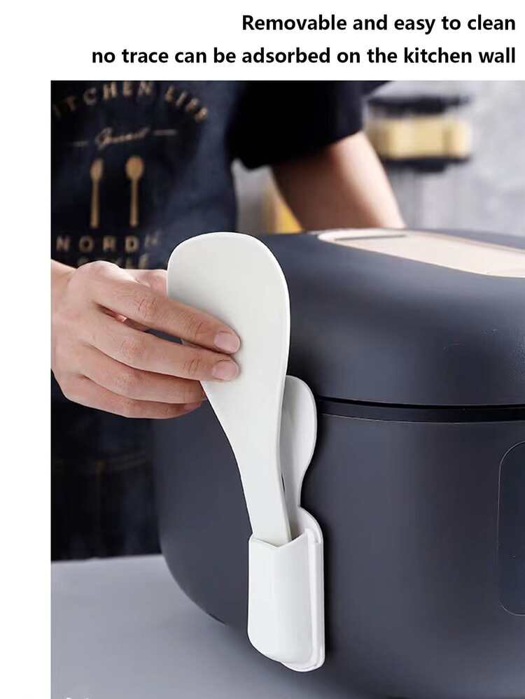 Giá đựng thìa cơm nhựa 1pc - trắng - Xem 6