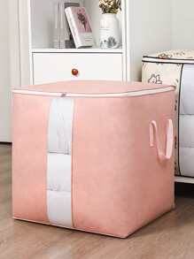 1pc Plain Clothes Storage Bag - Pink - View 2