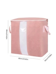 1pc Plain Clothes Storage Bag - Pink - View 3