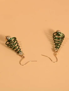 Pendientes largos árbol de Navidad - Multicolor - Ver 3