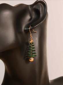 Pendientes largos árbol de Navidad - Multicolor - Ver 4