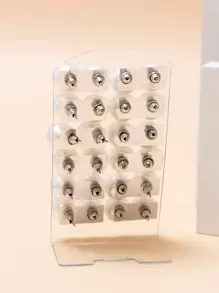 12pairs Faux Pearl Decor Stud Earrings - White - View 2