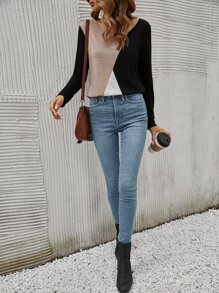 SHEIN LUNE 拼色T恤 - 彩色 - 查看 3