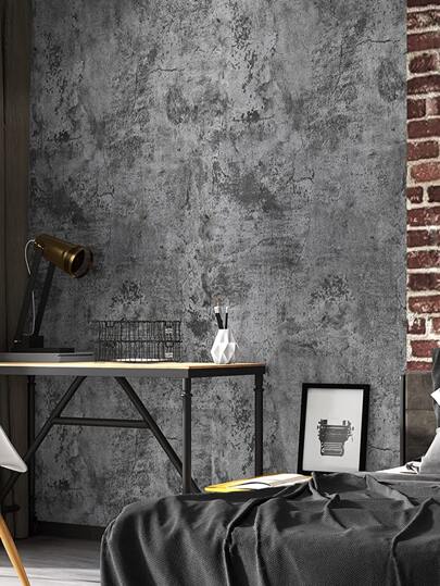 1roll Marble Print Self Adhesive Wand Paper, Vintage Thicken Imitation Cement Sticker Home Renovation Stickers Peel Panels, Wallpapers, ation Items Refresh Your Home, Festival Birthday Graduation