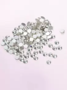 1 paquete de decoración de arte de uñas con rhinestones, dijes de uñas, gemas de uñas, suministros para uñas - Blanco - Ver 2