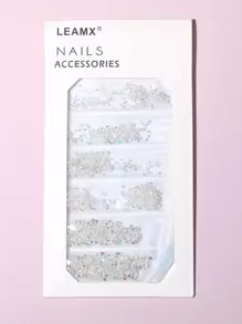 1 paquete decoración de arte de uña con diamante de imitación - transparente - Ver 1