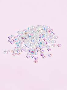 1 paquete decoración de arte de uña con diamante de imitación - transparente - Ver 2