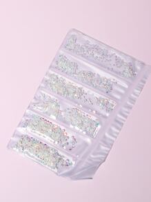 1 paquete decoración de arte de uña con diamante de imitación - transparente - Ver 3