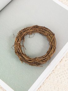 1入組DIY柳條花環裝飾用品捕夢網適用於聖誕,新年,情人節,婚禮,生日,退休黨