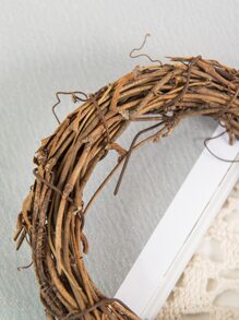 1入組DIY柳條花環裝飾用品捕夢網適用於聖誕,新年,情人節,婚禮,生日,退休黨