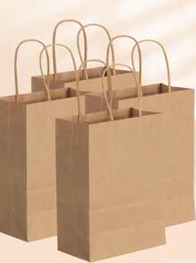 10入組素色一次性禮品袋 - 咖啡棕 - 查看 4