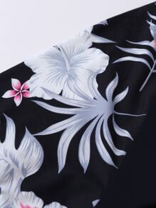 Manfinity RSRT 男士印花插肩袖T恤 - 黑色 - 查看 4