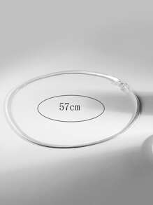 Vòng cổ chuỗi rắn kim loại thời trang và phổ biến cho nam giới để làm quà tặng trang sức và cho vẻ ngoài sành điệu - Bạc - Xem 4
