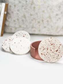 2 piezas molde de silicona en forma de posavasos DIY, molde simple de silicona redondo blanco para manualidades DIY