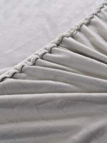 Plain Fitted Sheet Set Without Filler - Grey - View 4