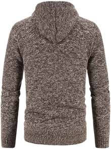 NITAGUT Áo khoác Nam Dây kéo Túi màu trơn Giải trí - Cà phê nâu - Xem 2