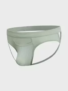 Men Solid Jockstrap Sexy Underwear - Mint Green - View 1