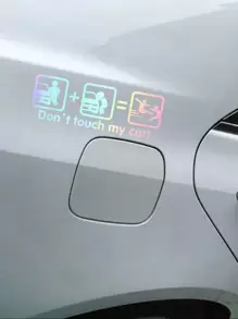 Adhesivo para coche con estampado de letra - Multicolor - Ver 1