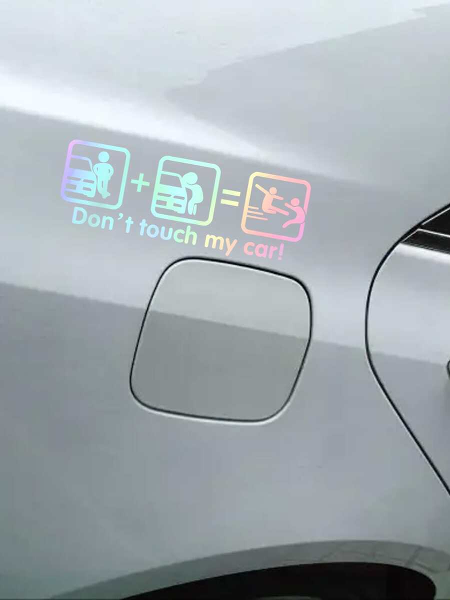 Adhesivo para coche con estampado de letra - Multicolor - Ver 1