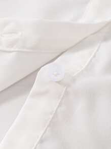 年輕女孩荷葉邊飾peter Pan領襯衫 - 白色 - 查看 6