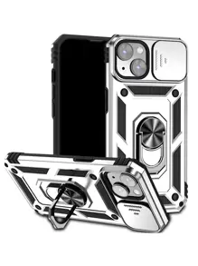 Father's Day Push Pull Lens Cover Phone Case With Ring Holder - Multicolor - View 1