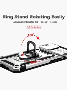 Father's Day Push Pull Lens Cover Phone Case With Ring Holder - Multicolor - View 4