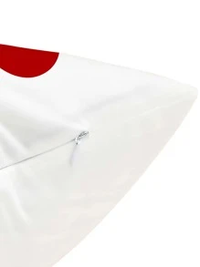 Heart & Letter Graphic Cushion Cover Without Filler