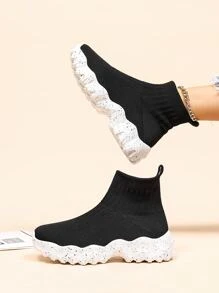 Giày Thể thao Nữ màu trơn - màu đen - Xem 2