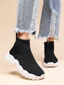 Giày Thể thao Nữ màu trơn - màu đen - Xem 5