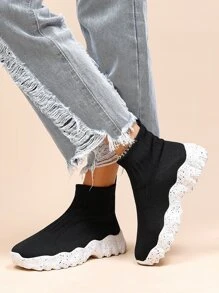 Giày Thể thao Nữ màu trơn - màu đen - Xem 6